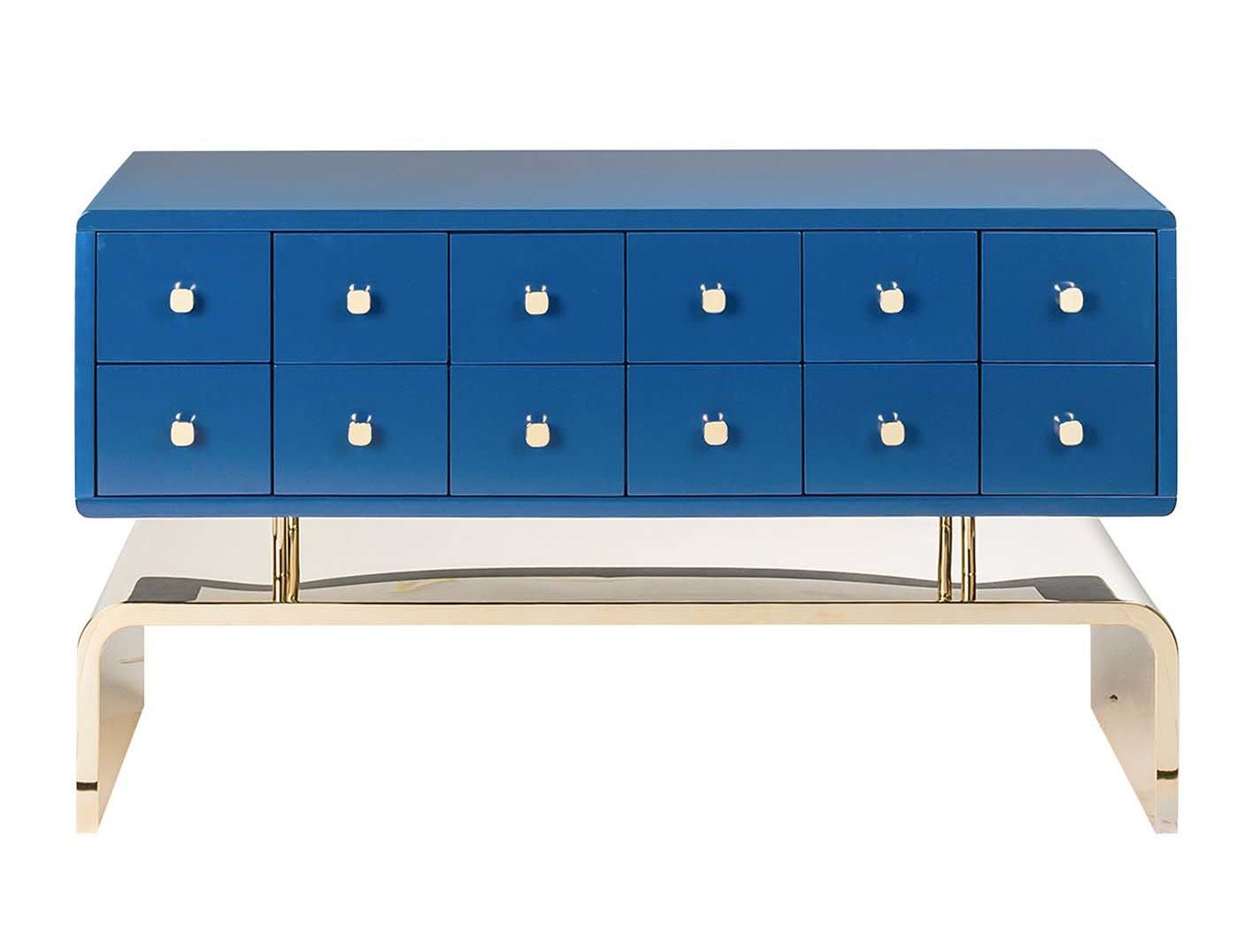 Auspicious Blue Getuffte Kommode
