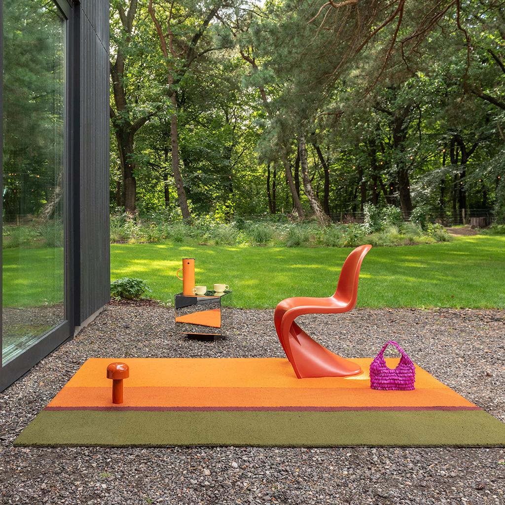 Habitat Festival Streifen Orange Outdoor 496513 Teppich | Größe: 250 x 350 cm