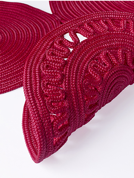 Braided Patchwork Red beauty Teppich | Größe: 160 x 230 cm