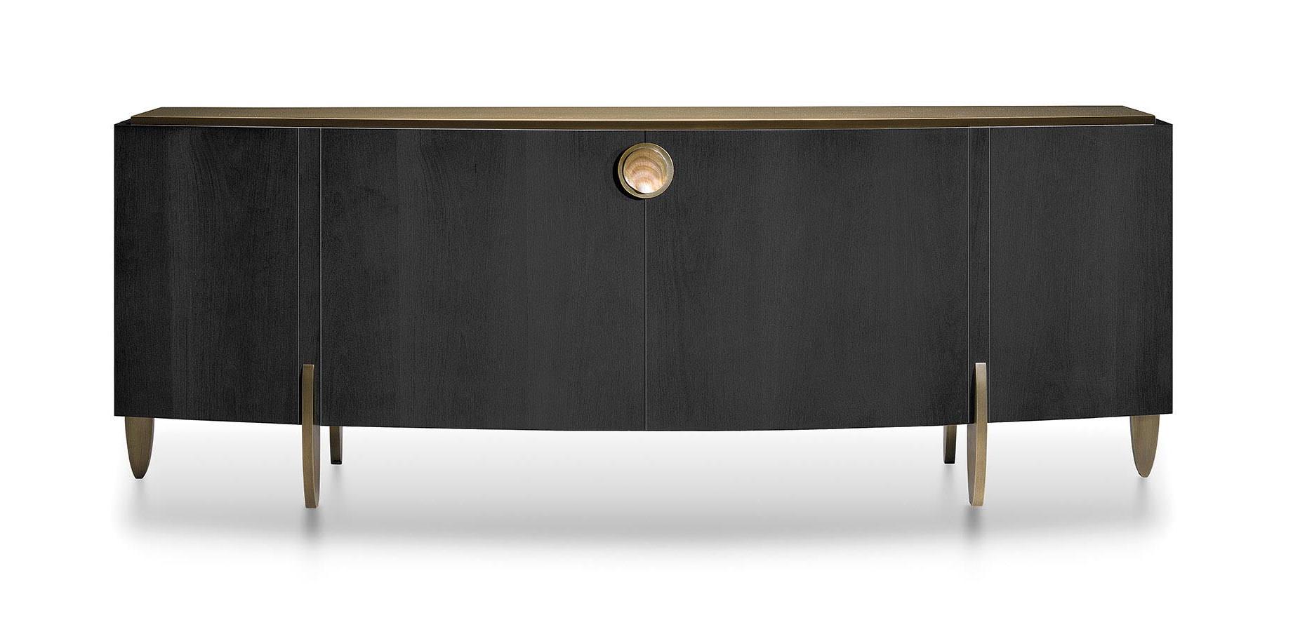 Gloss & Pearl Buffet mit Bronze­beinen
