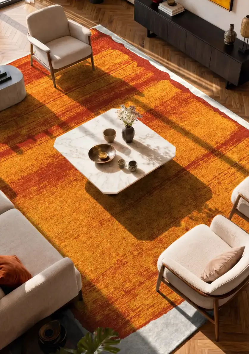Brush Orange Teppich