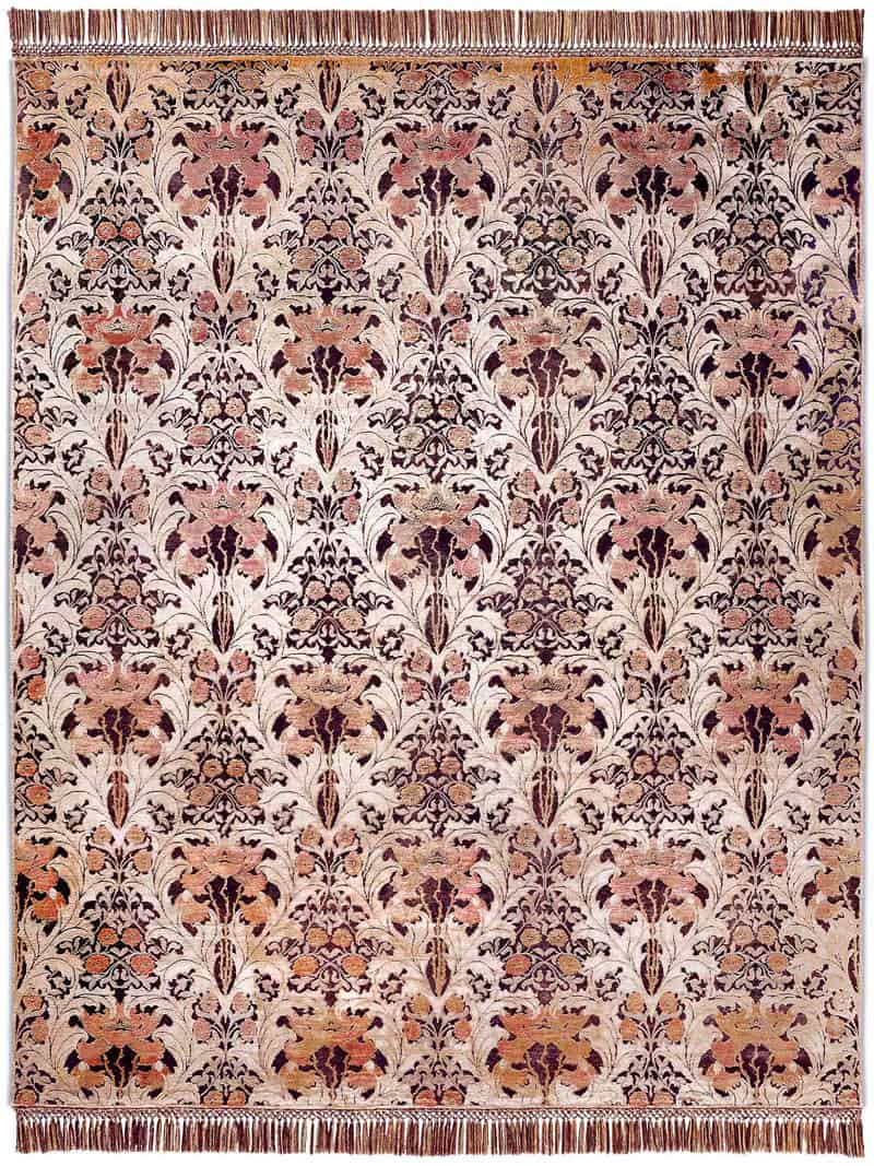 Wilhelmine Original auf Tiefviolett Teppich | Größe: 274 x 365 cm