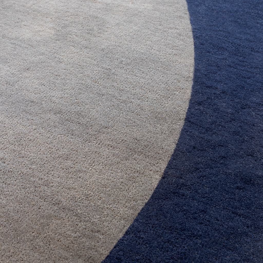 Element Arp Blue Teppich | Größe: 160 x 175 cm