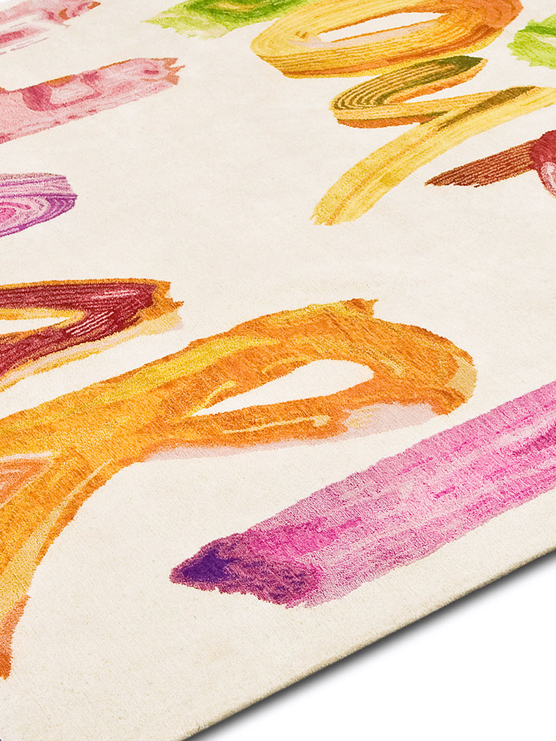 Open up your Heart Original auf Weiß Teppich