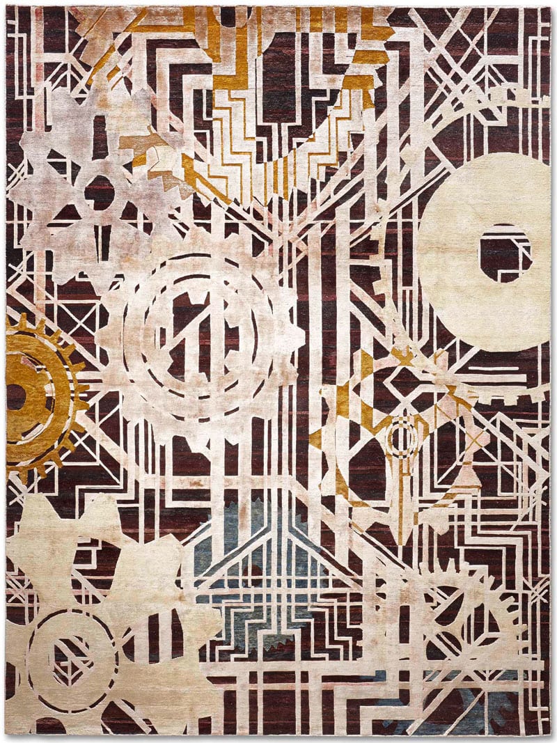 Original auf Ex-Tiefviolett Teppich | Größe: 300 x 400 cm