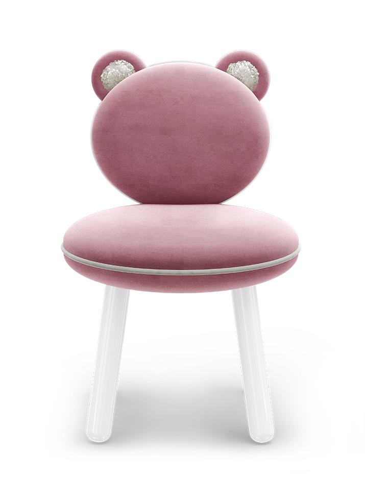 Fluffy Bear rosa Kindersessel