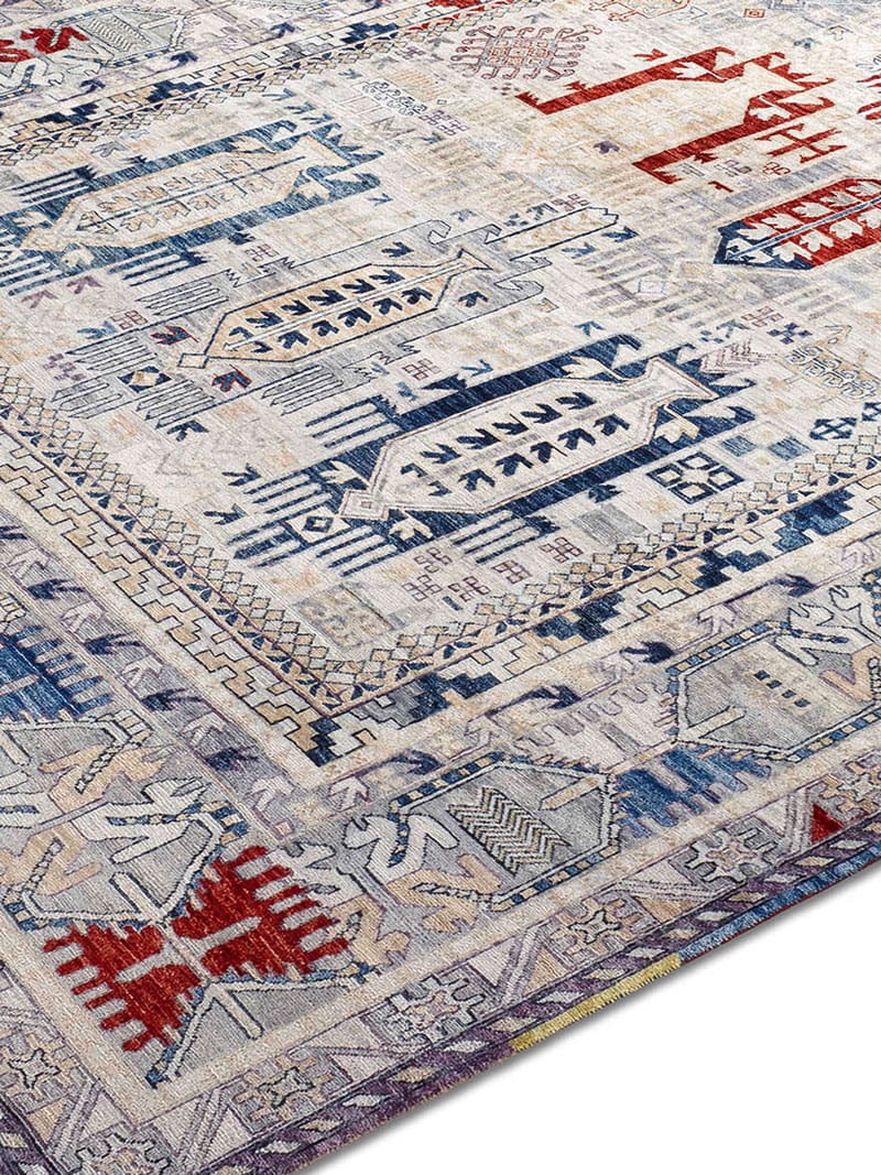 Soul Red Blue auf Grau Teppich