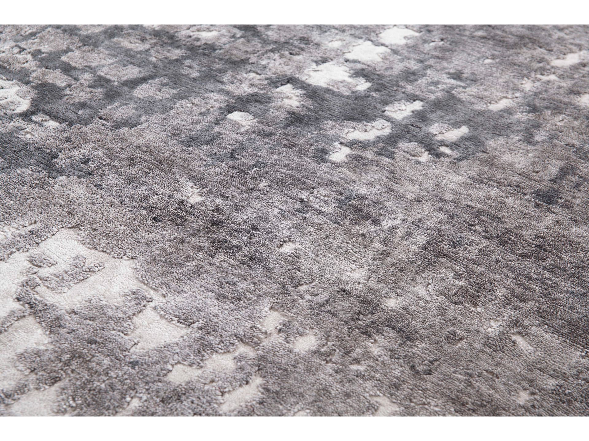 Handgeknüpfter Bambusseide Indischer Abstrakter Teppich