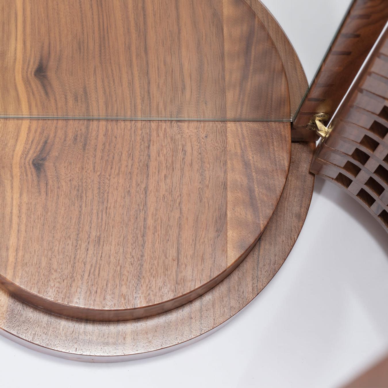 Handwerklicher Holz-Standspiegel