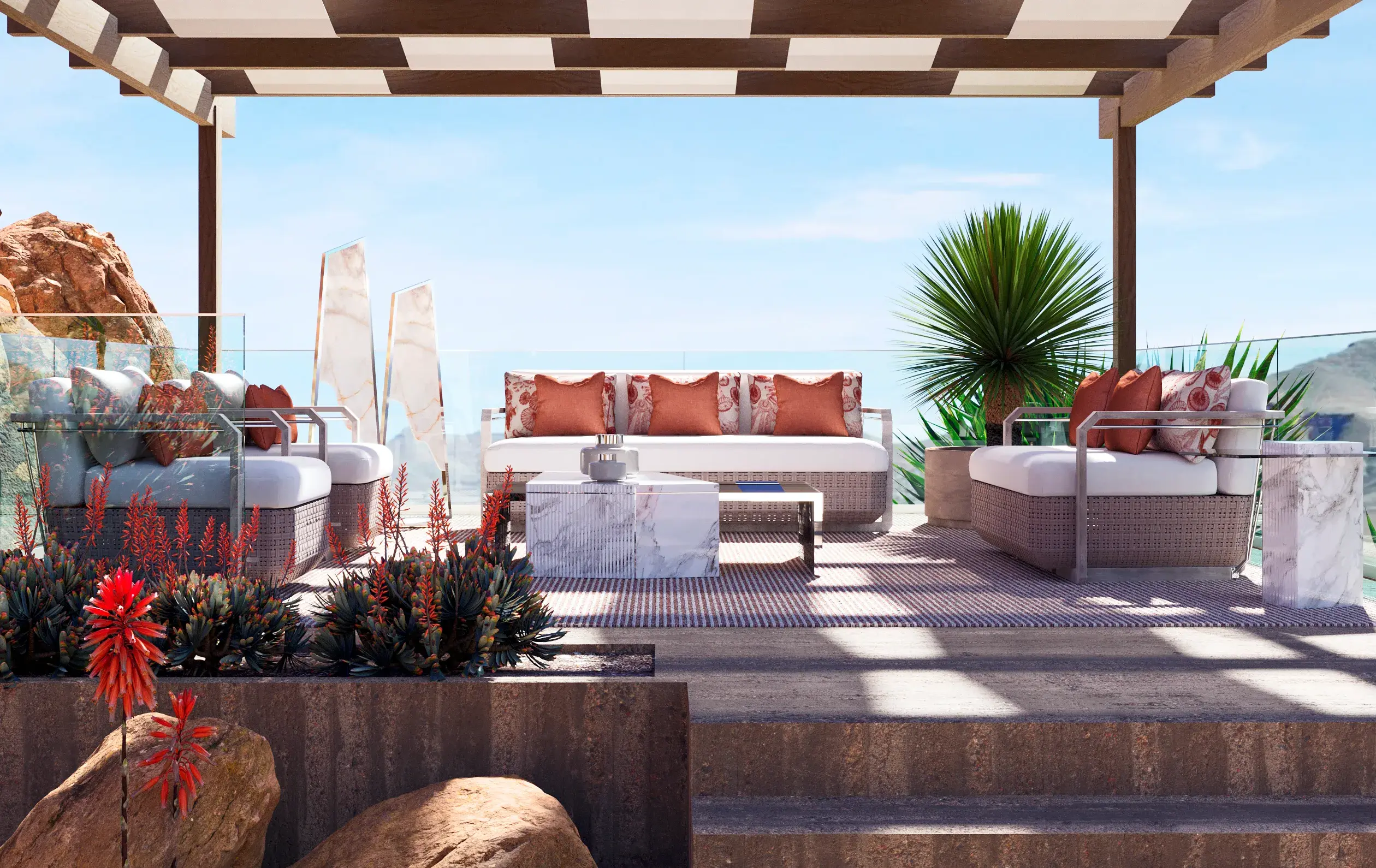 Heritage Holz‑Outdoor‑Sofa - 1