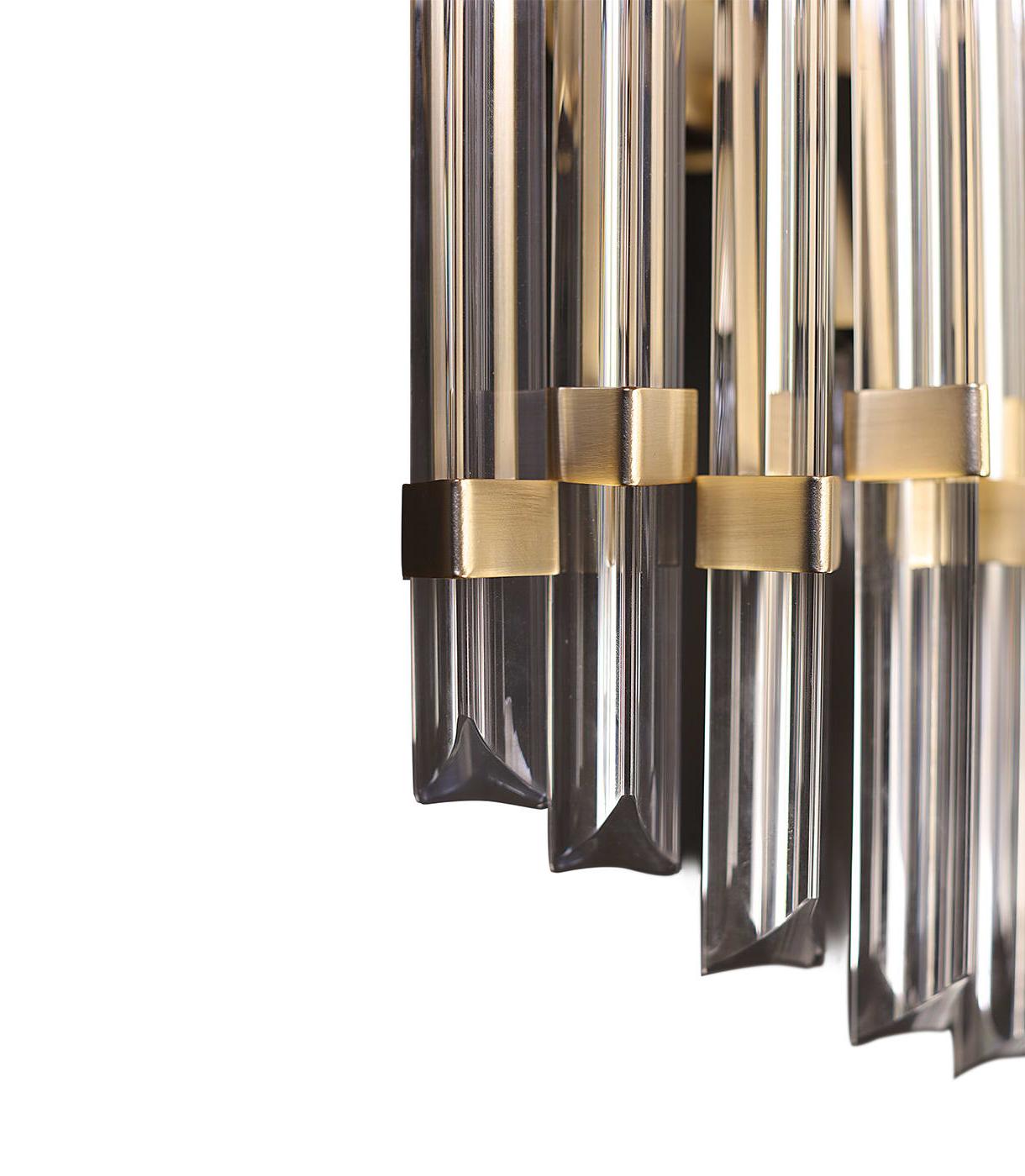 Art-Déco-Wandleuchte aus Kristallglas