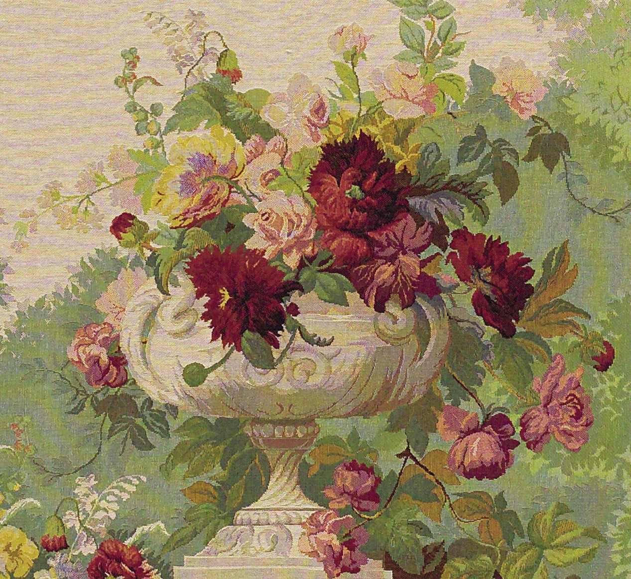 Florale Draperie Wandteppich | Größe: 110 x 150 cm