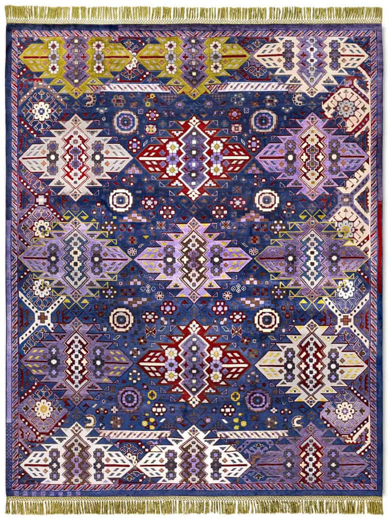 NewTribal Colorful auf Mitternachtsblau Teppich | Größe: 183 x 274 cm