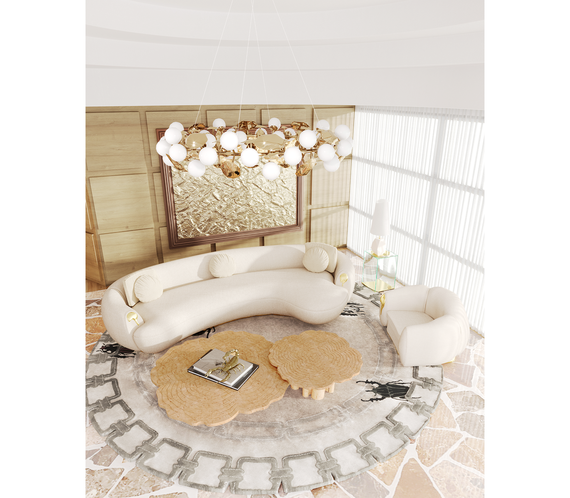 Fortuna Poplar 3‑teiliges Couchtisch‑Set
