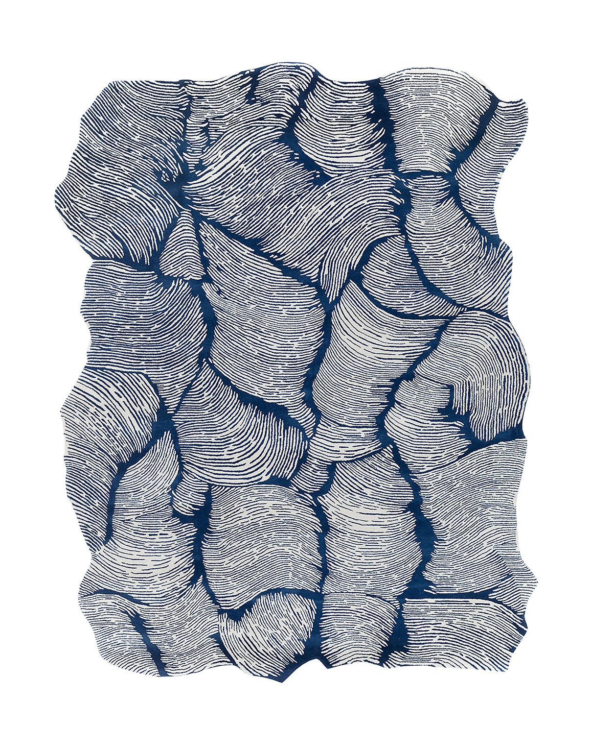 Designer Blau Teppich | Größe: 275 x 360 cm