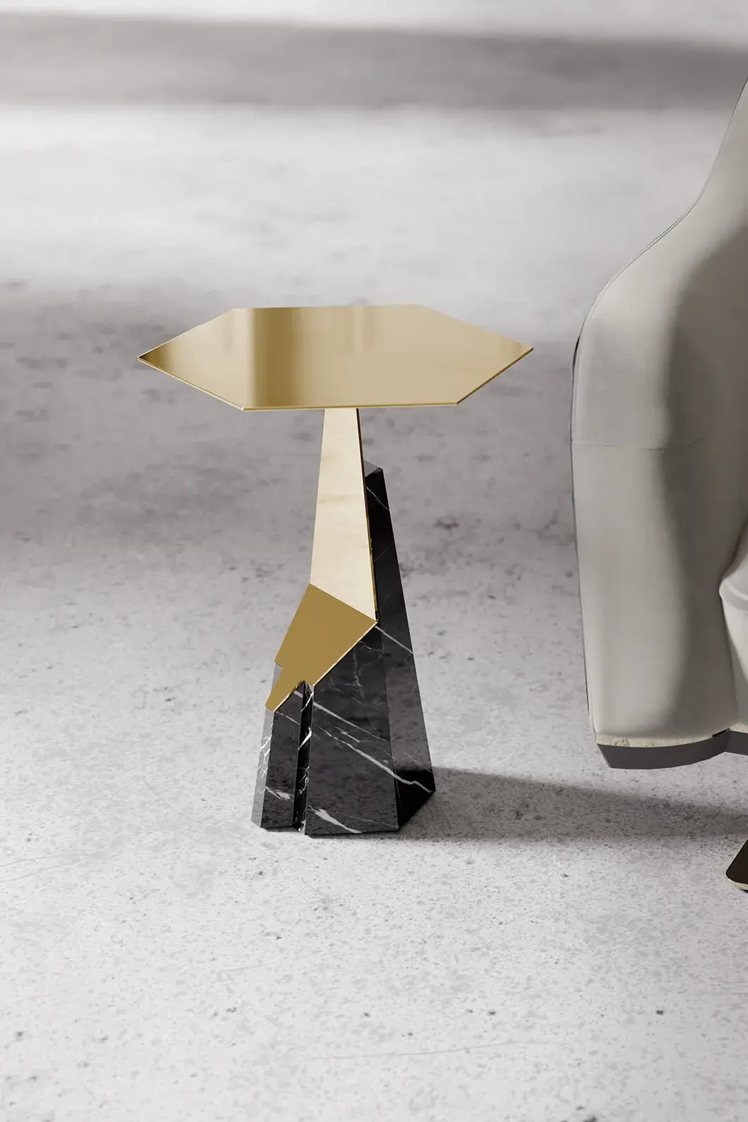 Halo Schwarzer Beistelltisch - 2