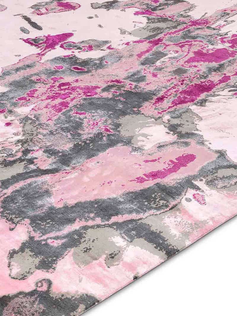 Two Tones Pink Mountain auf Sanftrosa Teppich | Größe: 250 x 300 cm