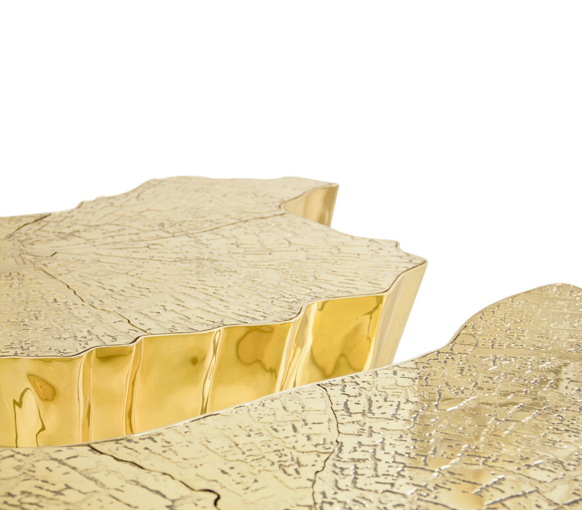 Paradise Gold‑Couchtisch | Dimensions: B 138 x T 95 x H 36 cm