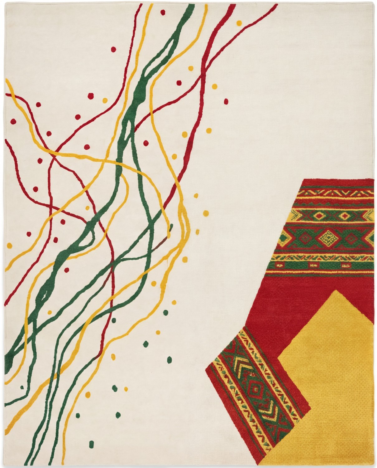 Calligraphic Paths Color Teppich