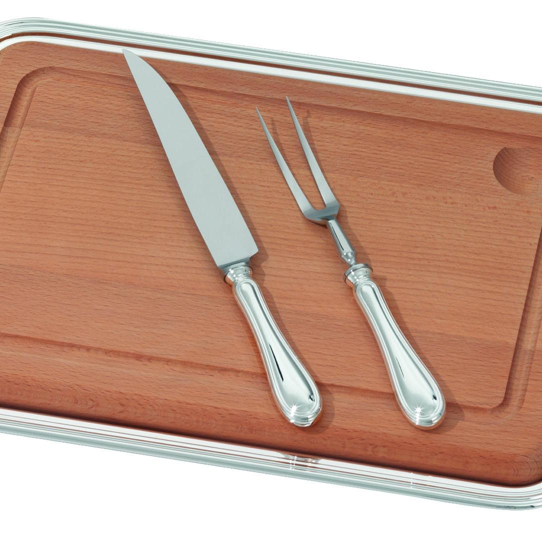 Versilbertes Tablett‑Tranchier‑Set | Konfiguration: Carving Tray