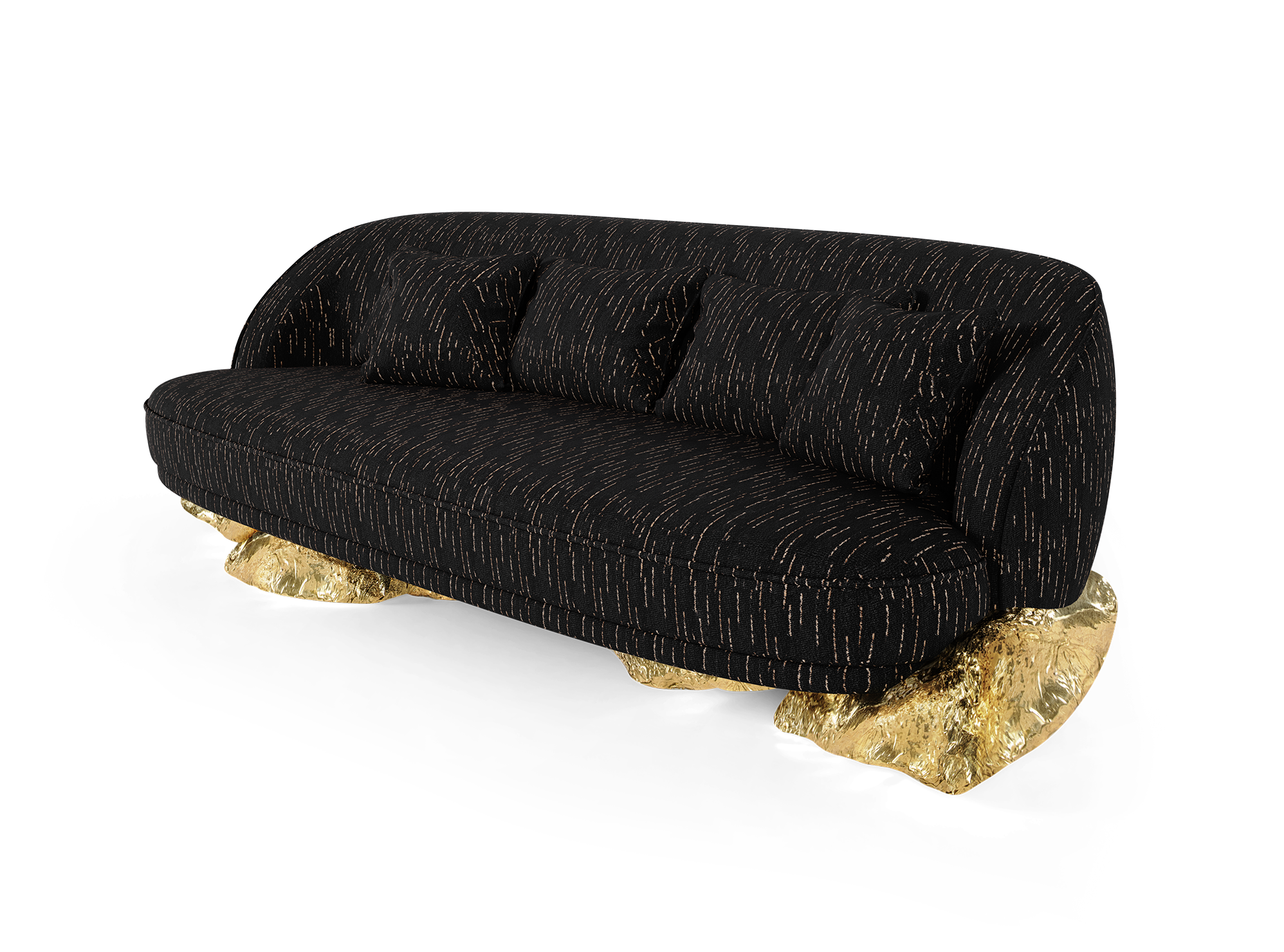 Angora Schwarzes Sofa