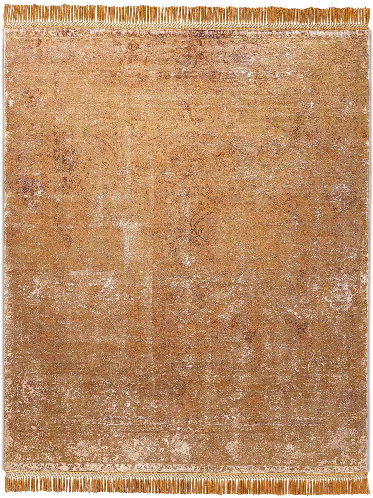 ZeroPile Ex Tiefviolett auf Beige‑Mix Teppich | Größe: 305 x 427 cm