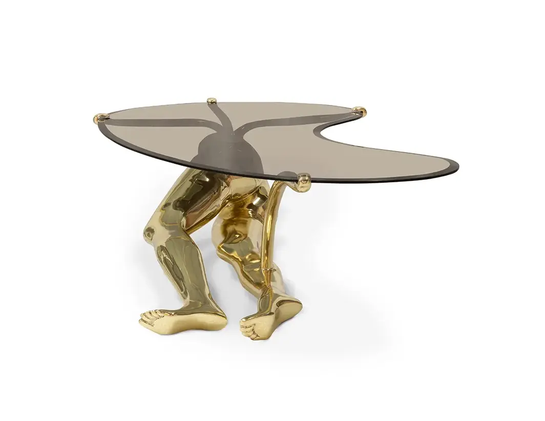 Tavo Poliertes Messing‑Couchtisch
