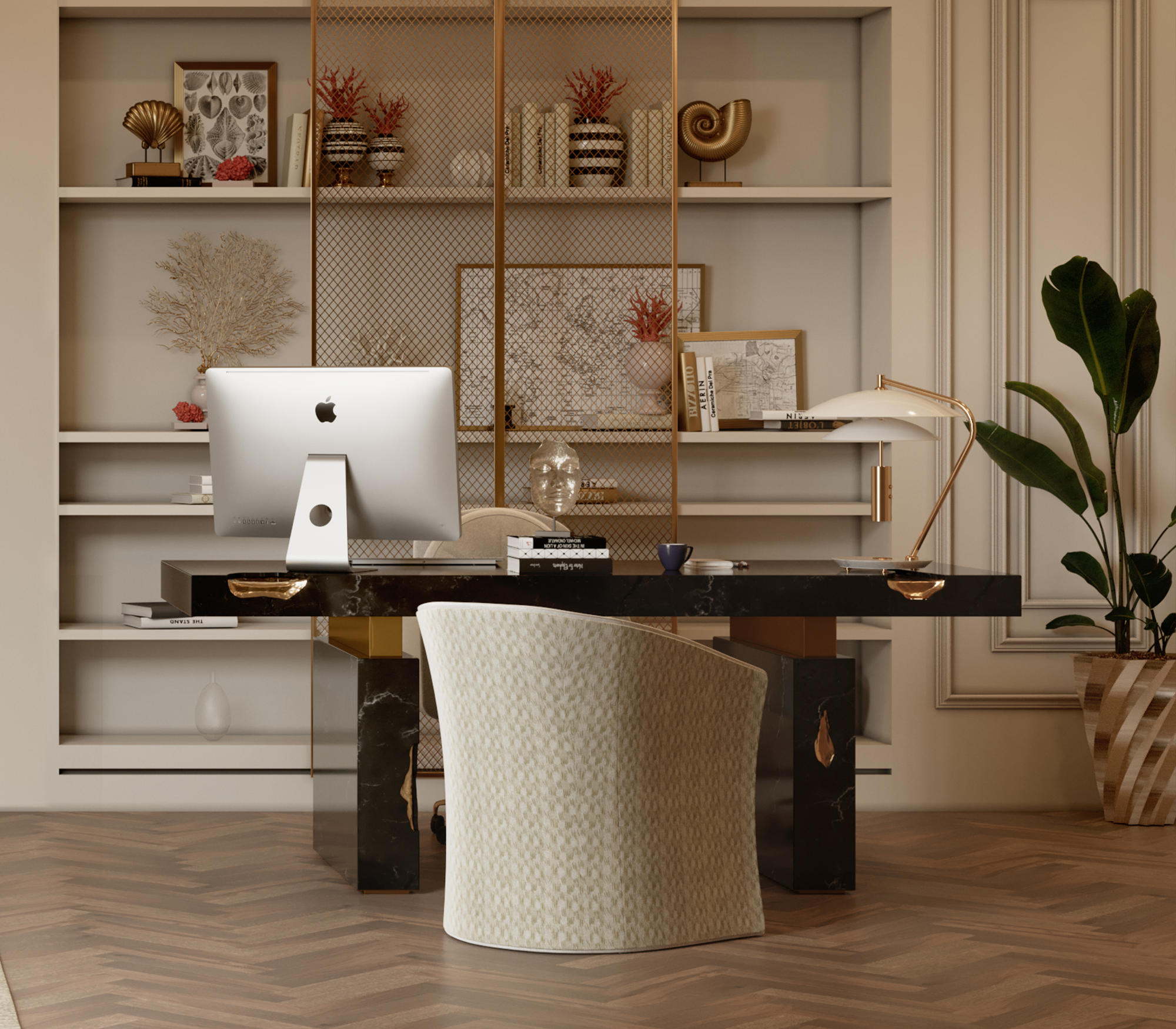 Dominion Nero Marquina Schreibtisch