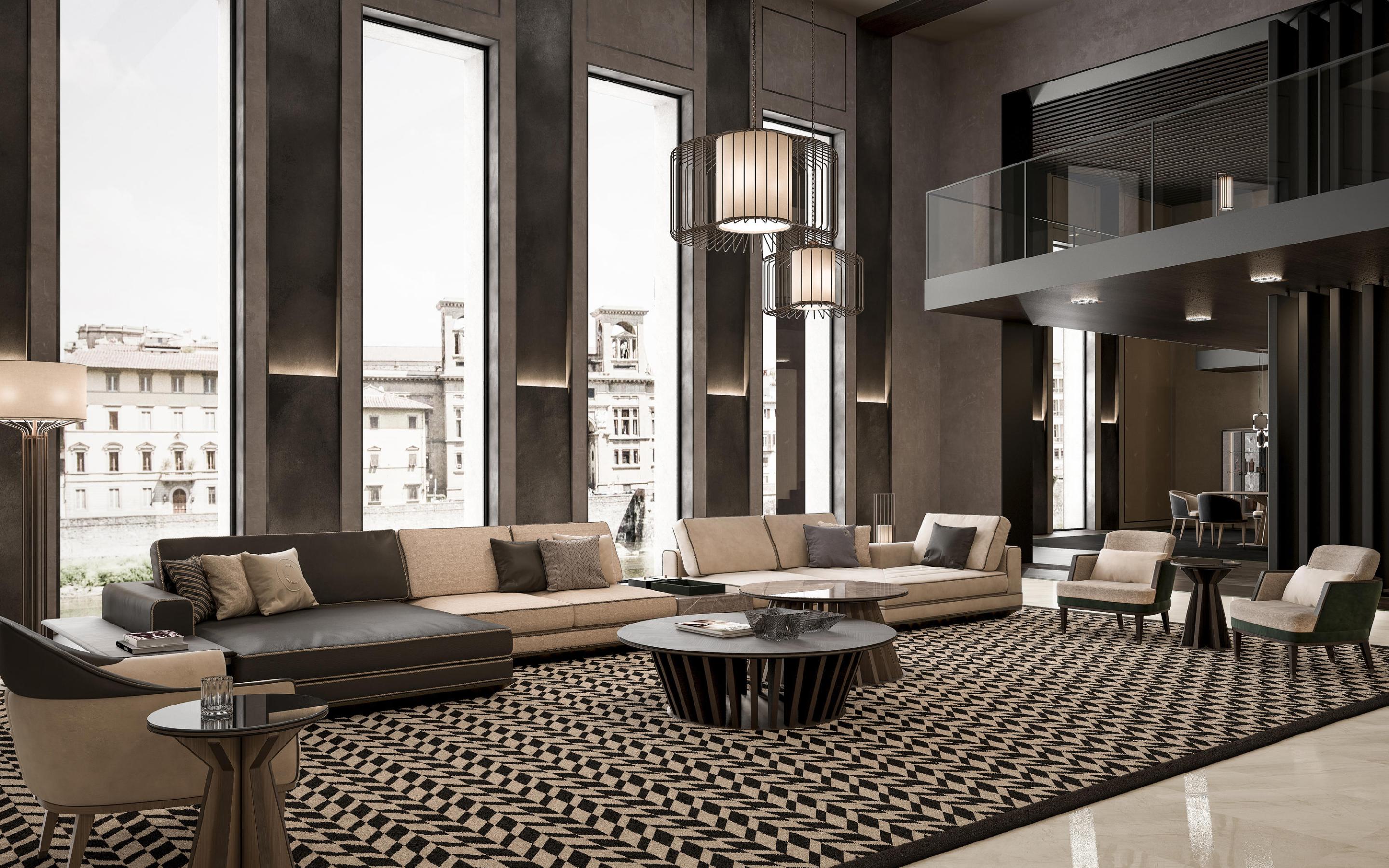 Dunkelbrauner Couchtisch