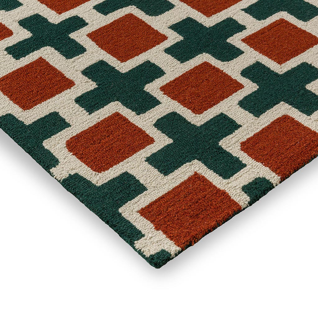 Hatch Rust Teppich | Größe: 160 x 230 cm