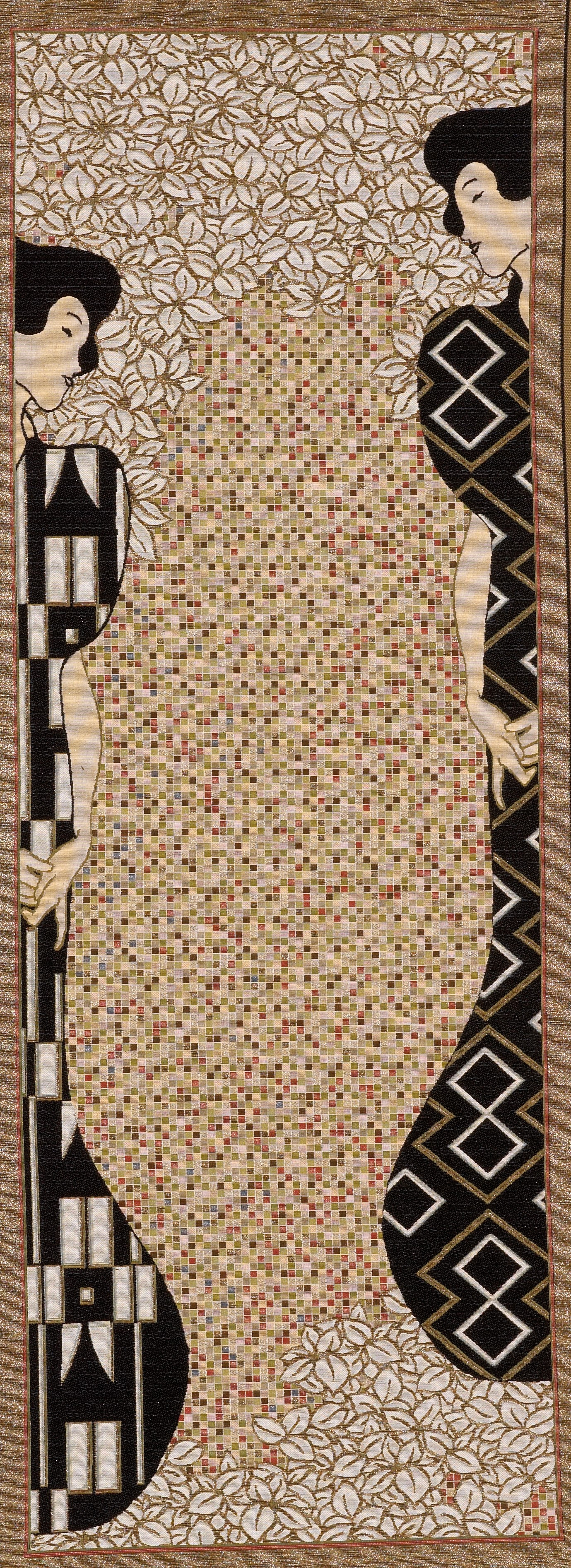 Dame nach Klimt Wandteppich