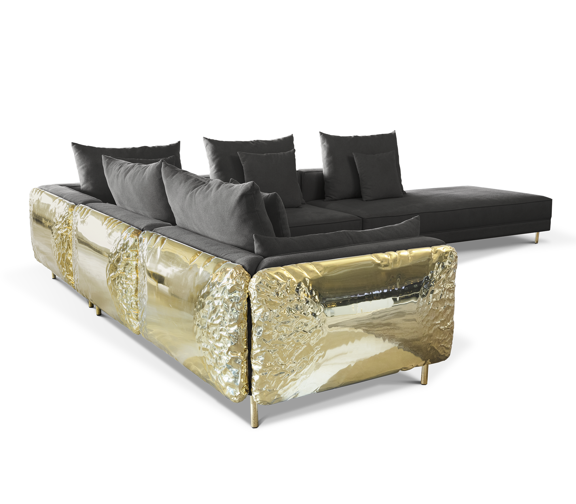 Imperia Schwarzes modulares Sofa