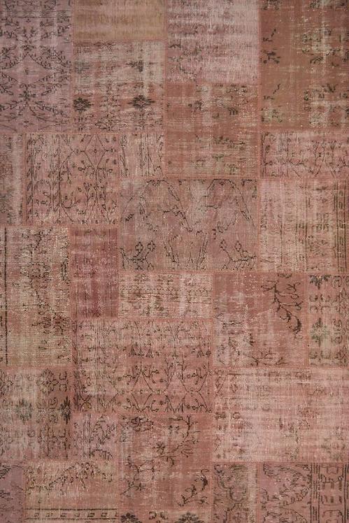 Rosa Patchwork Teppich | Größe: 275 x 365 cm