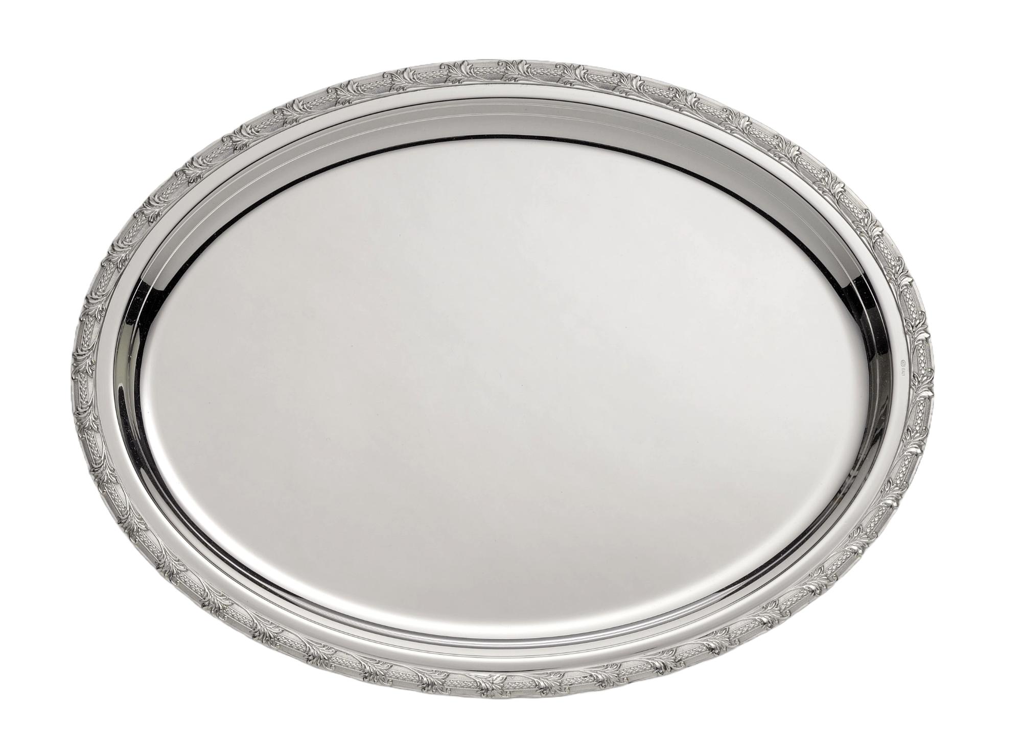 Royal silbernes ovales Tablett | Dimensions: 26 x 35 cm