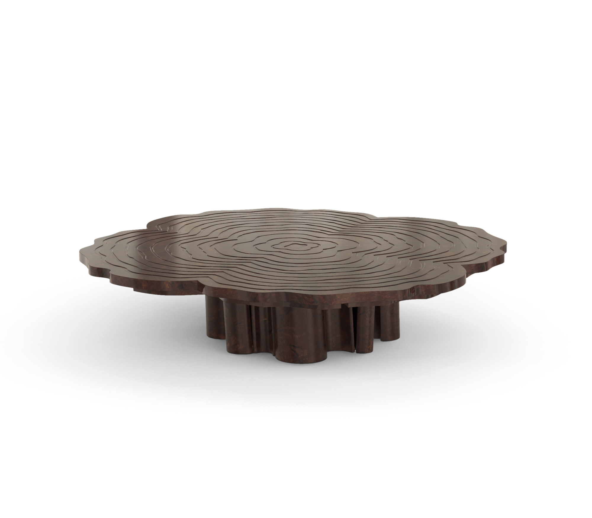 Fortuna Walnuss 3‑teiliges Couchtisch‑Set