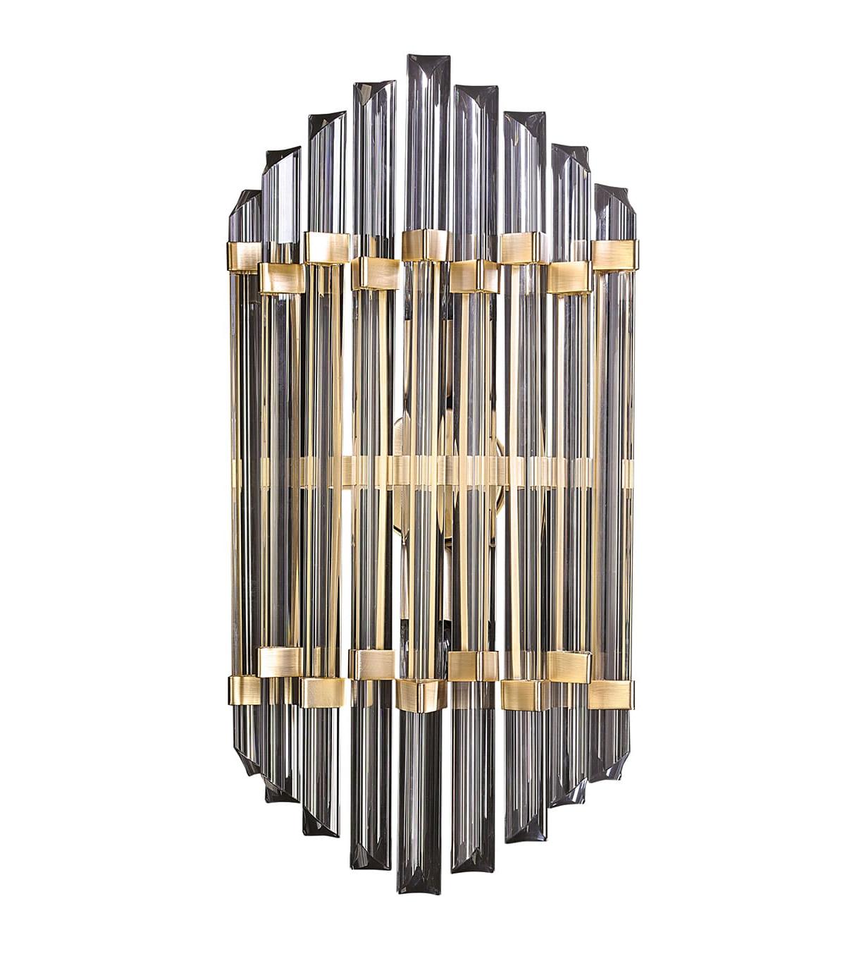 Art-Déco-Wandleuchte aus Kristallglas