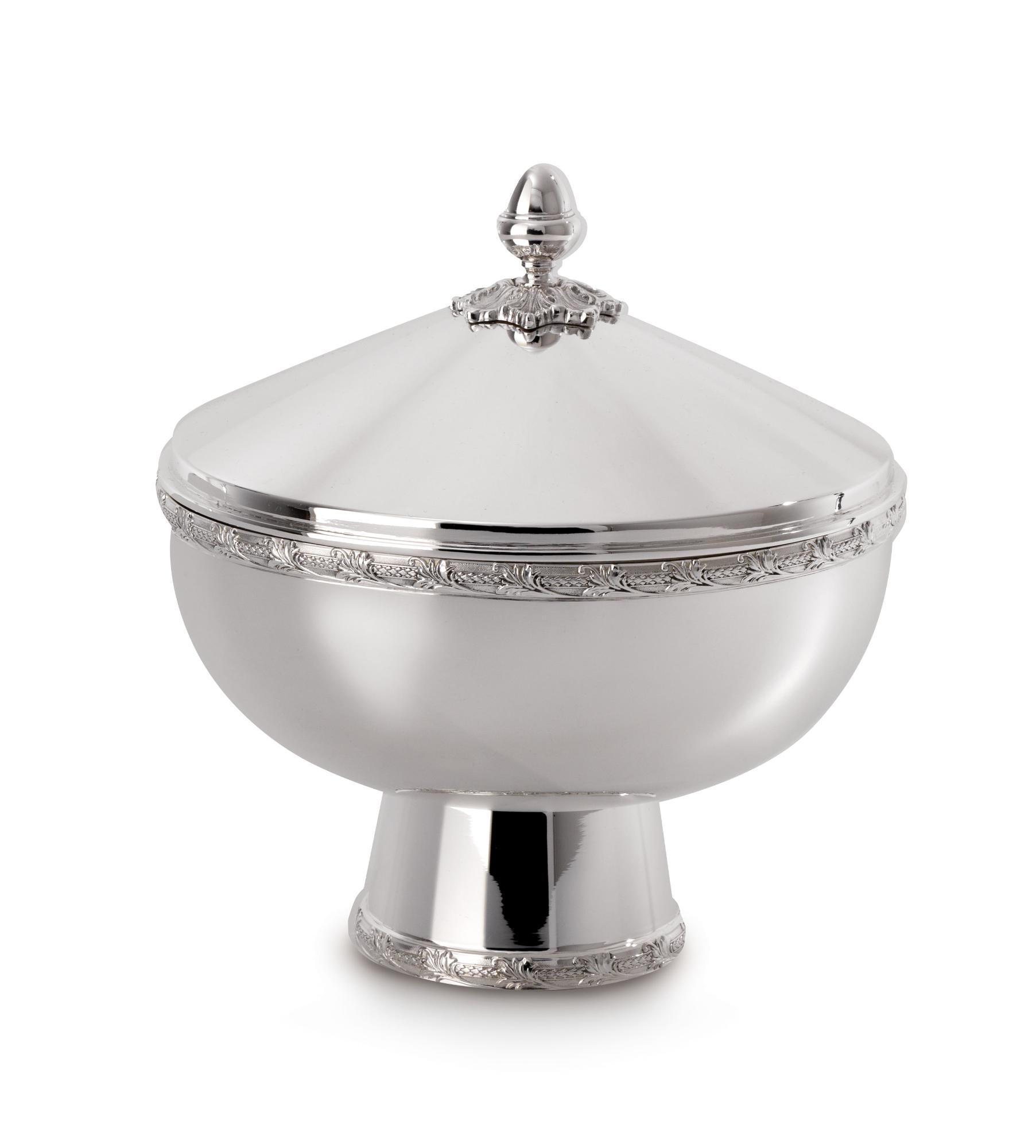 Royal silberne runde Schale mit Deckel