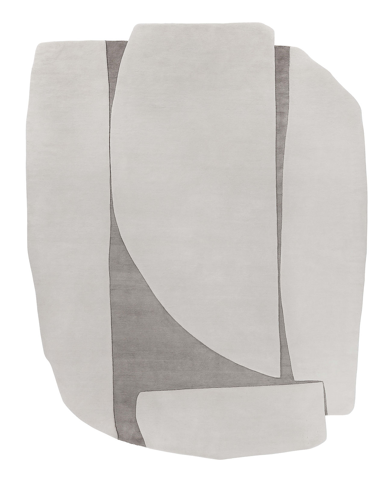 Geformt Grau Teppich | Größe: 310 x 400 cm