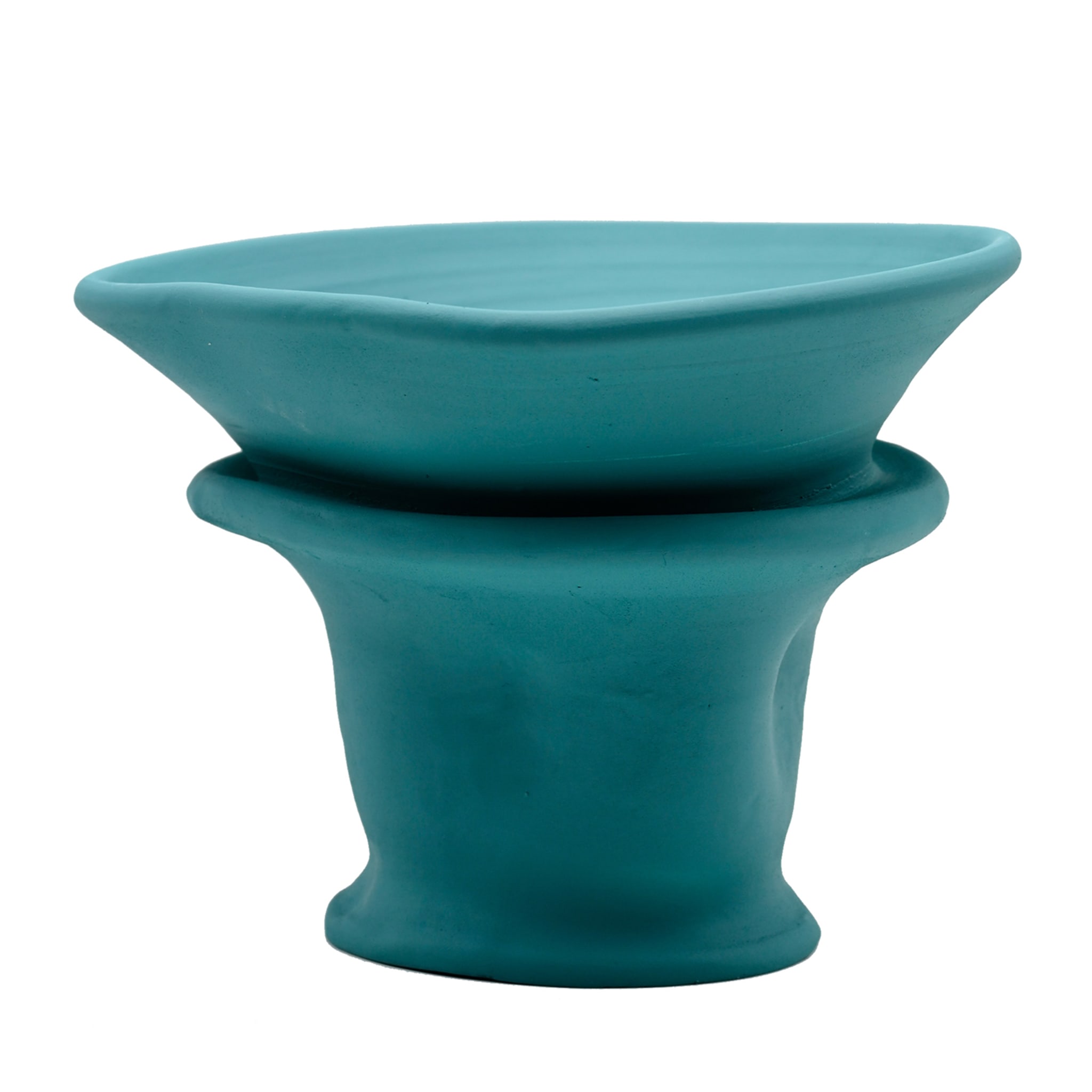 Türkis handgeformte Vase