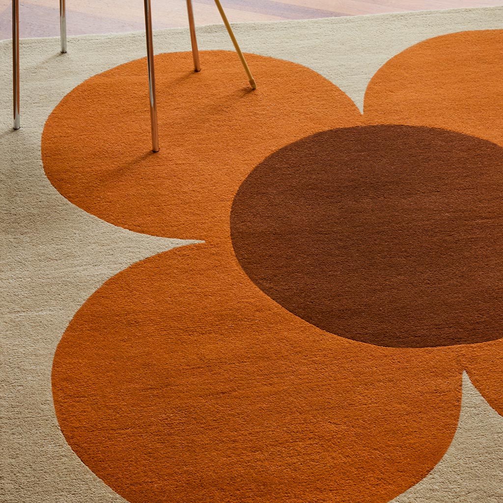 Flower Placement Pumpkin/Ecru Teppich | Größe: 120 × 180 cm