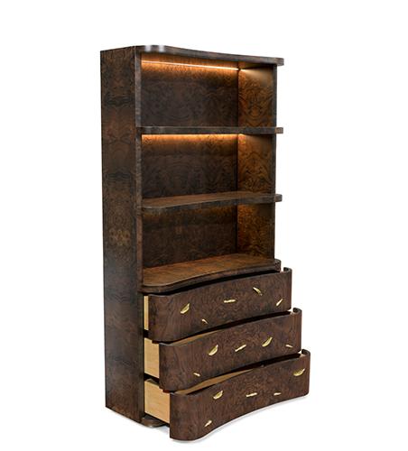 Designer-Holz-Bücherregal