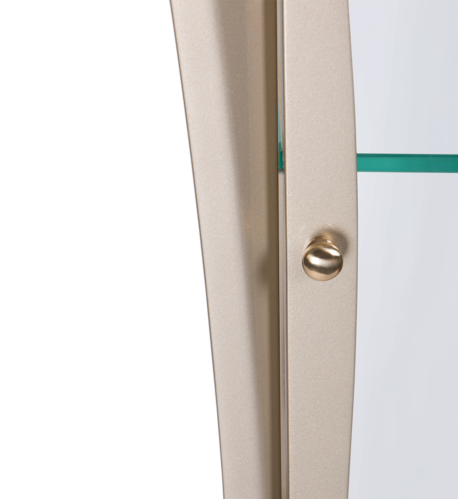 Empire Schlanker Cremefarbener Vitrinen‑Schrank