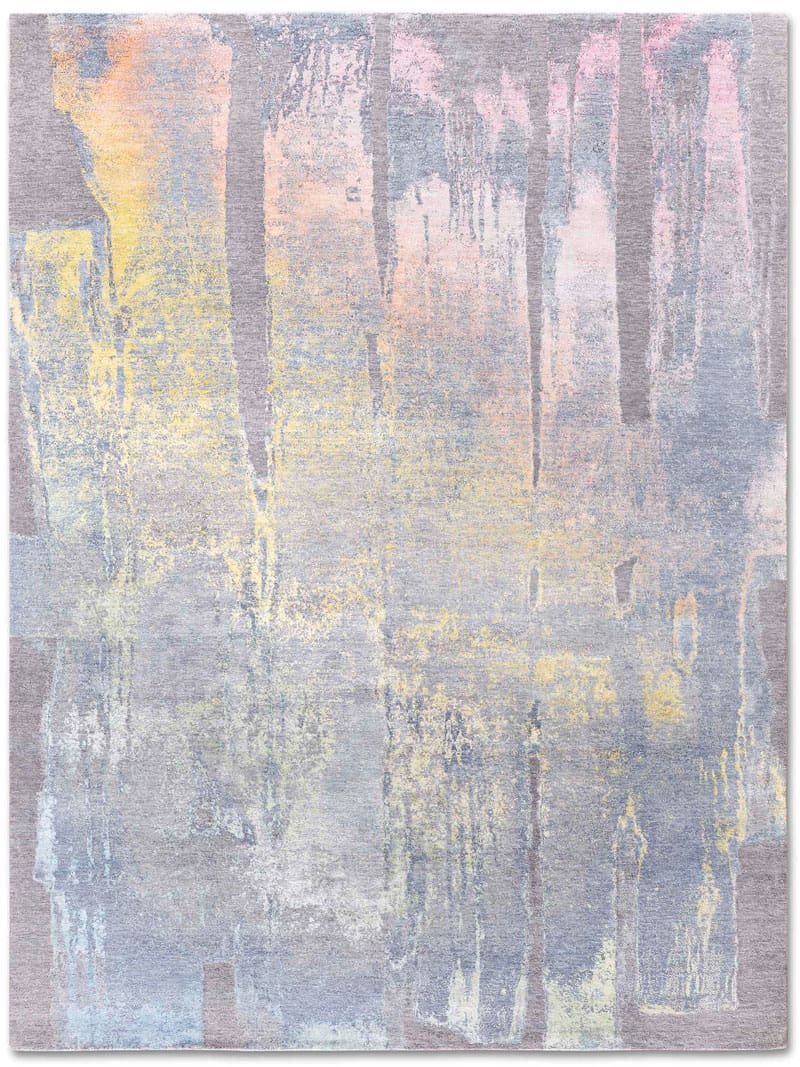 Pastel Sun auf Hellgrau Teppich | Größe: 365 x 457 cm