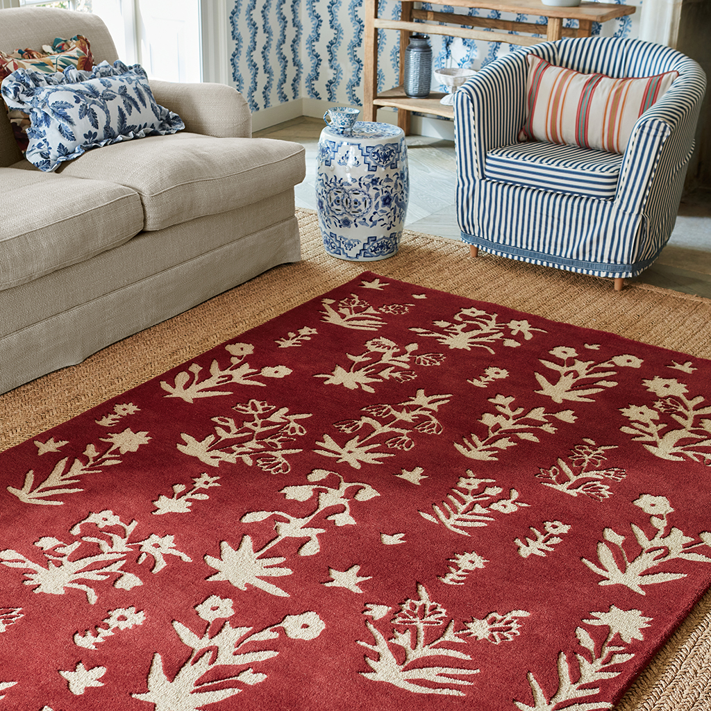Woodland Glade Pflaumenrot 146800 Teppich | Größe: 250 x 350 cm