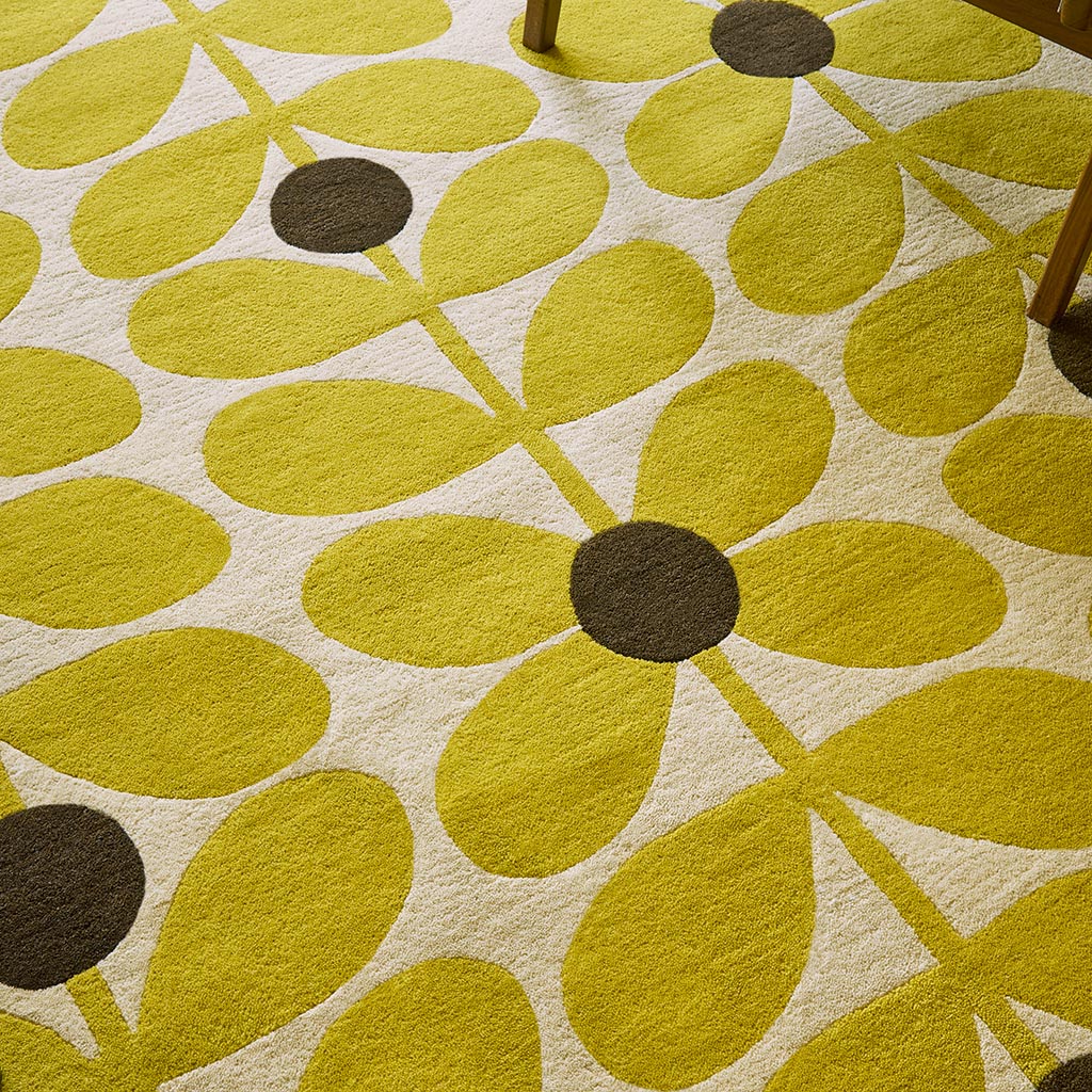 Sixties Stem Yellow Teppich