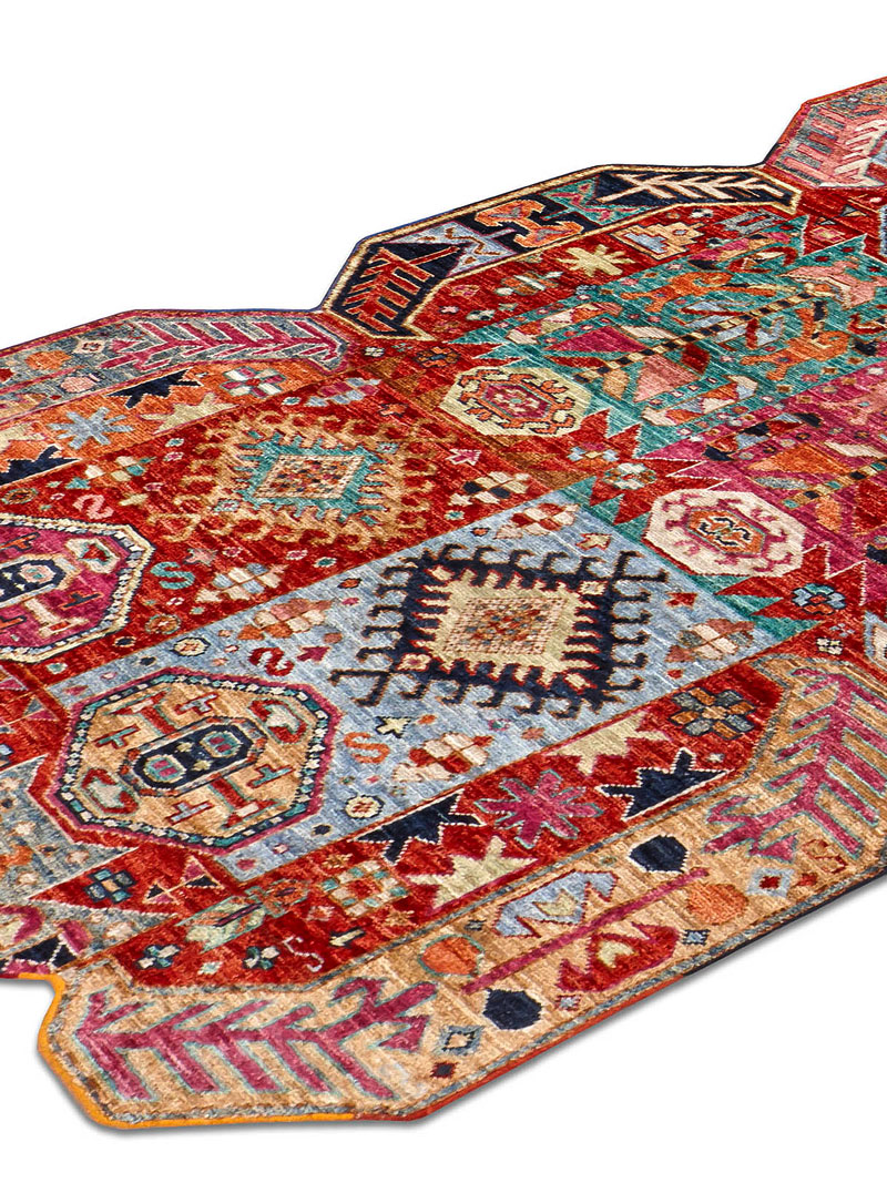 Multishape Color auf Rot 122 × 183 cm Teppich