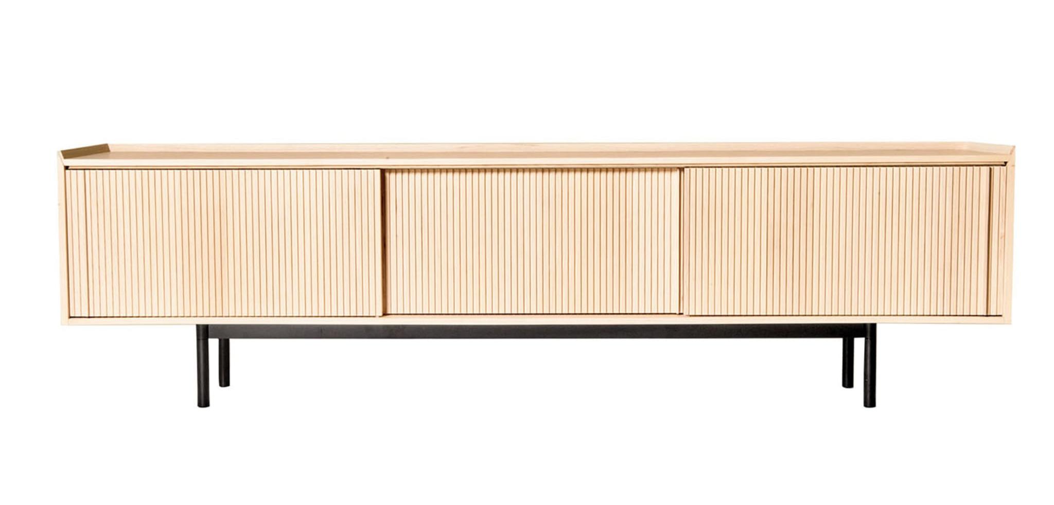 Sipario Natürliches Sideboard mit 3 Türen | Dimensions: Height 63 cm