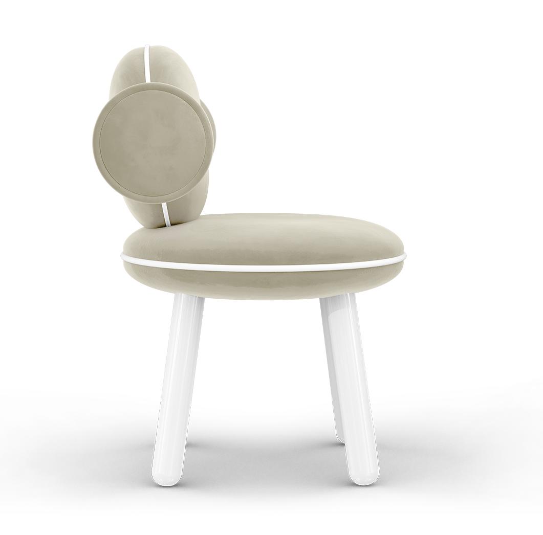 Lollipop cremefarbener Pouf‑Sessel