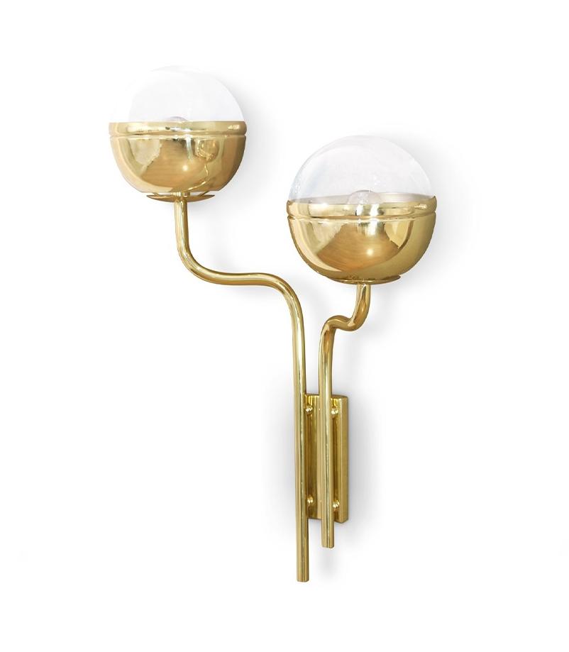 Elegante Messing-Wandleuchte