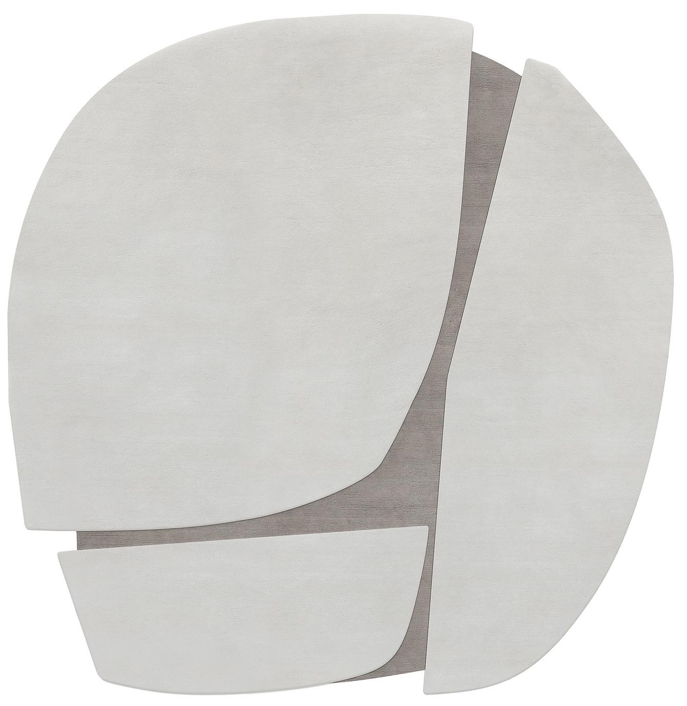 Designer Grau Geformt Teppich | Größe: Ø 300 cm